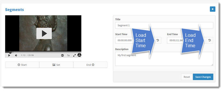 Load start and end times